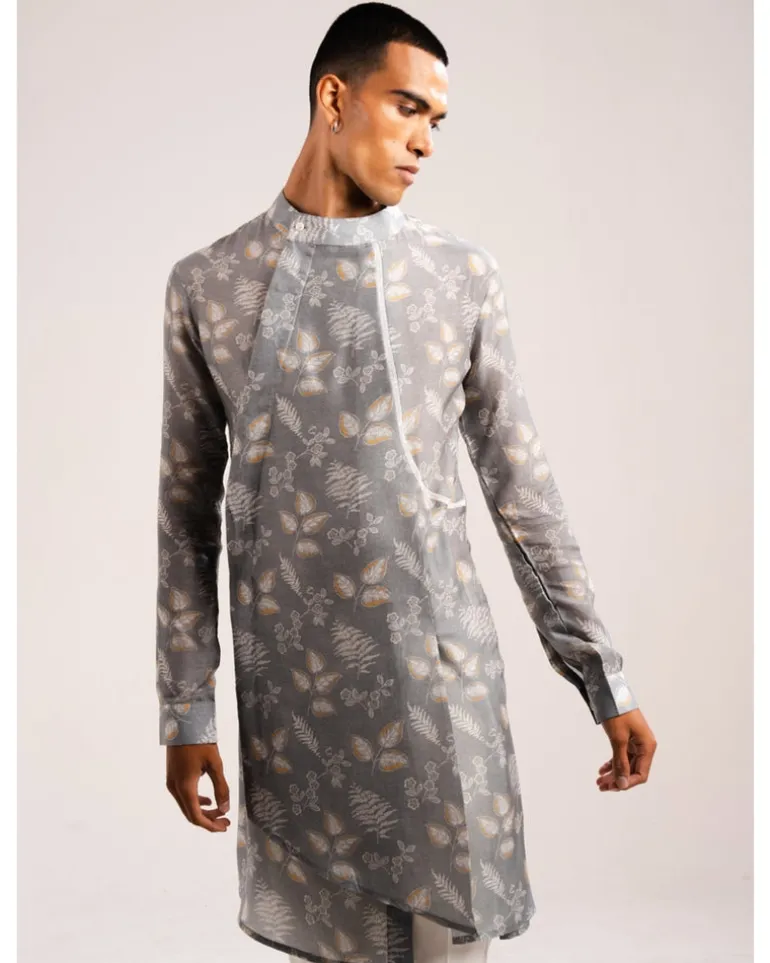 Mountain Ash Pleated Kurta Pyjama Set
