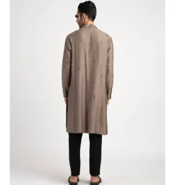 Mud Green Drops Kurta Set