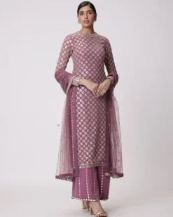 Mud Mauve Straight Kurta Set