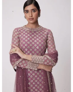 Mud Mauve Straight Kurta Set