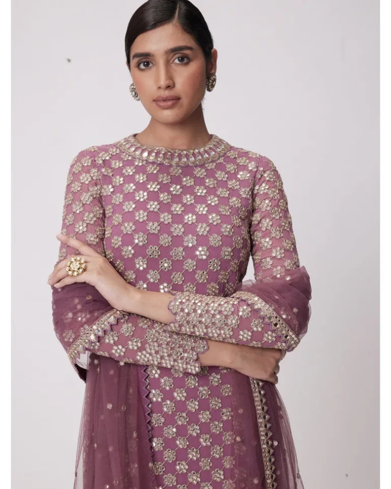 Mud Mauve Straight Kurta Set