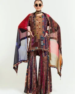 Multi Color Mitra Short Kurta Set