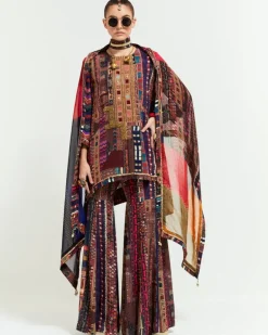 Multi Color Mitra Short Kurta Set