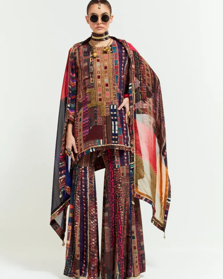 Multi Color Mitra Short Kurta Set