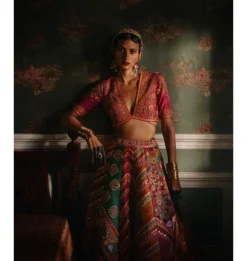 Multi Color Zig Zag Lehenga Set