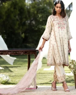 Multi Embroidery Banarasi Kurta