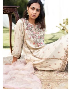 Multi Embroidery Banarasi Kurta
