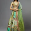Multi Green Lehenga Set