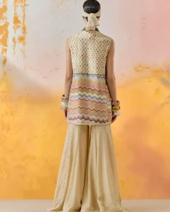 Multi Mehru Embo Ikkat Dress Set