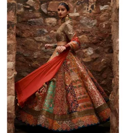 Multi Panel Diamond Lehenga Set