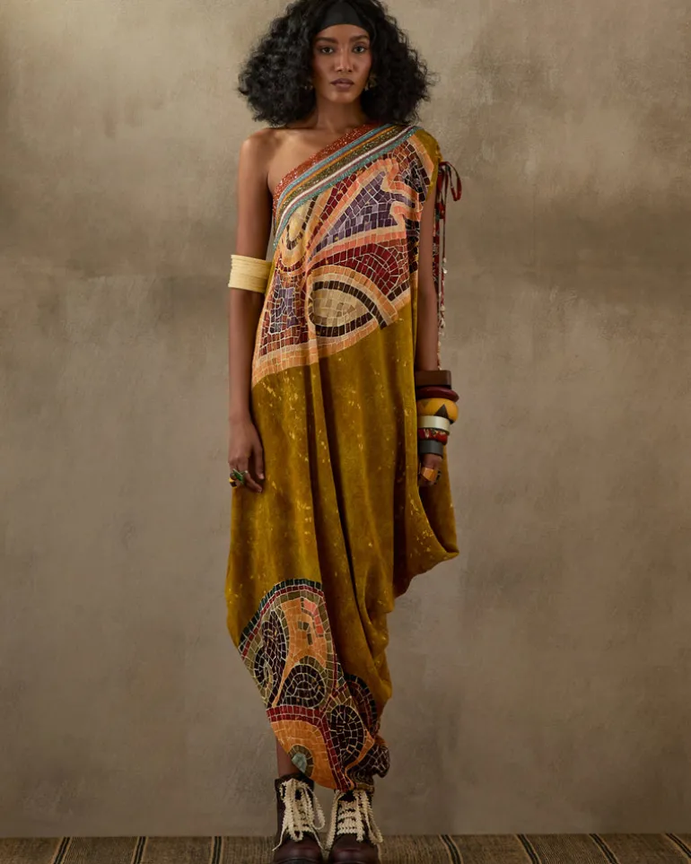 Multi Pint Rasa One Shoulder Dress
