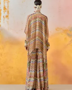 Multi Veni Dupatta Jacket Set