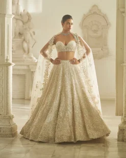 Multi-Colored Three-Dimensional Lehenga Set
