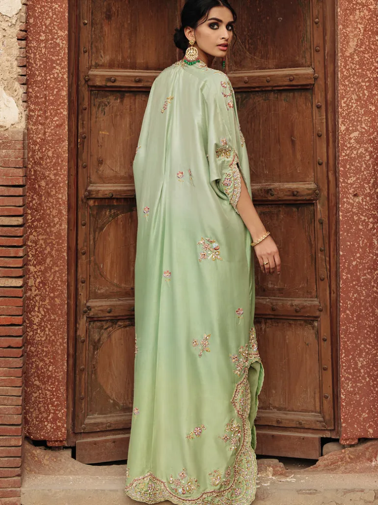 Multi-Hued Resham Kaftan