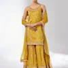 Mustard Advika Strappy Gharara Set
