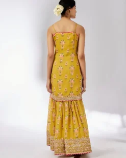 Mustard Advika Strappy Gharara Set