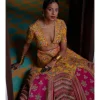 Mustard and Rani Jhorakha Lehenga Set