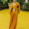 Mustard Bandhini, Bandeau and Jacket