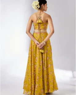 Mustard Bhairavi lehenga Set