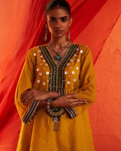 Mustard Embroidered Co-Ord Set