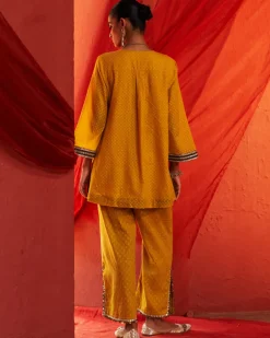 Mustard Embroidered Co-Ord Set