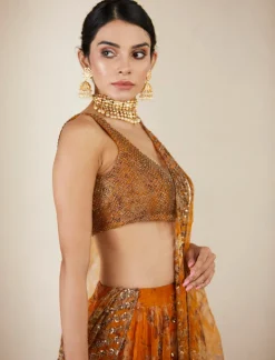 Mustard Floral Lehenga Set