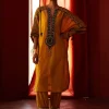 Mustard Kaftan Kurta Set