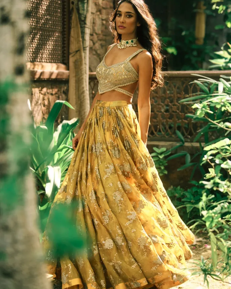 Mustard Lisa Sylvia Lehenga Set