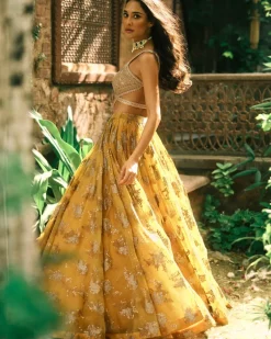 Mustard Lisa Sylvia Lehenga Set