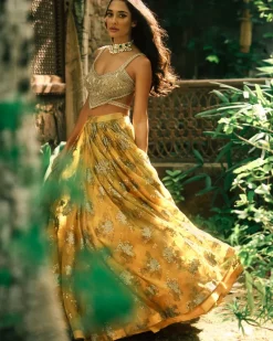 Mustard Lisa Sylvia Lehenga Set