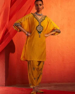Mustard Short Kurta Set