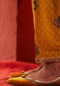 Mustard Short Kurta Set