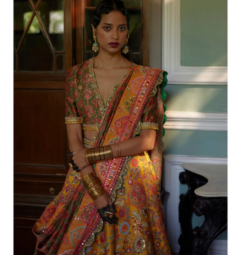 Mustard Sunflower Lehenga Set