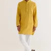 Mustard Yellow Pin Tuck Kurta Set