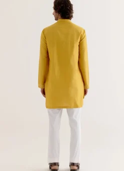 Mustard Yellow Pin Tuck Kurta Set
