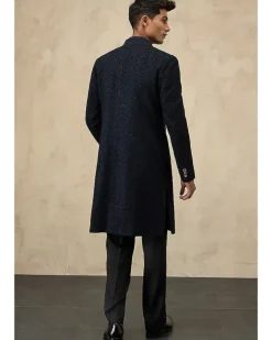 Navy Blue Double Shaded Kurta Set