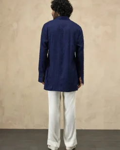 Navy Blue Inara Aari Kurta Set