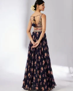 Navy Esha Lehenga Set