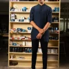 Navy Sheher Kurta Pajama Set