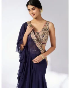 Navy Shifa Sari Set