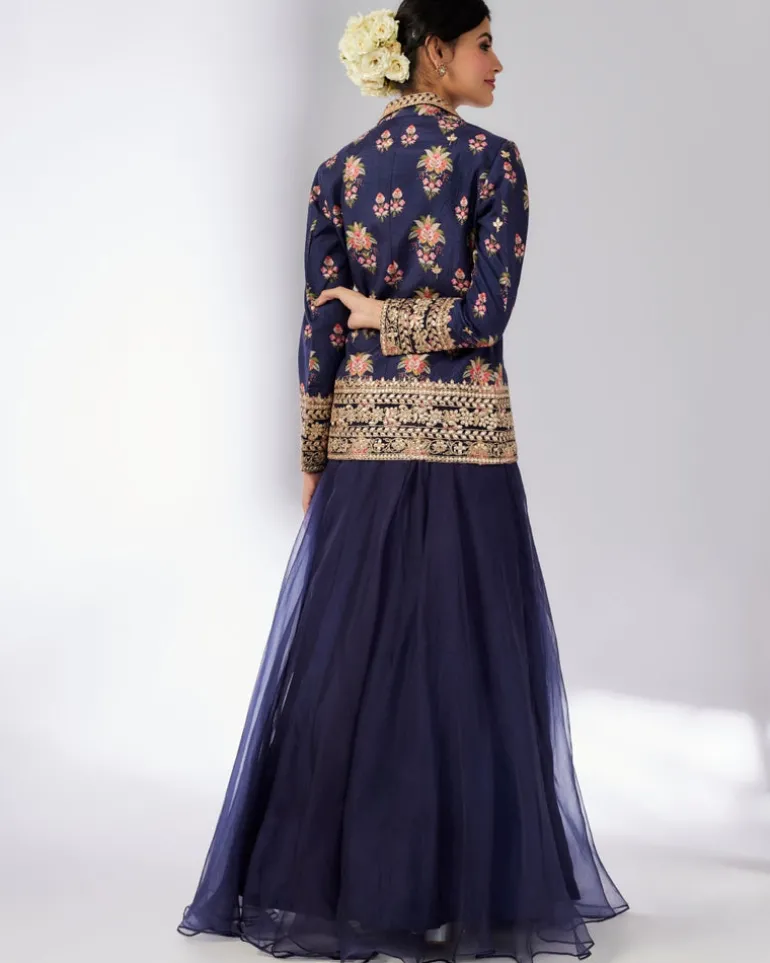 Navy Unnati Lehenga Set