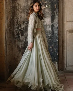 Neha Myriad Coat Skirt Set