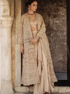 Nikhar Borgia Coat Sari Set