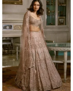 Nikolina Shimmer Tulle Bridal Lehenga Set