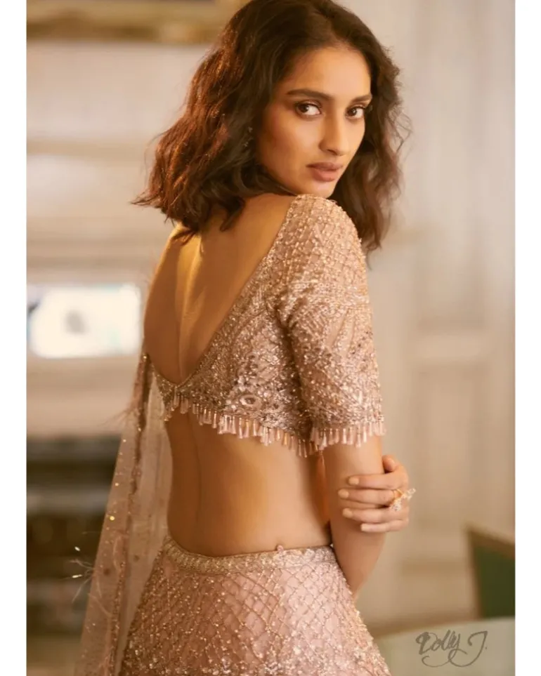 Nikolina Shimmer Tulle Bridal Lehenga Set