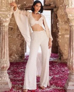 Niveda Embellished Cape Set