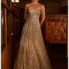 Nude Crystal Gown