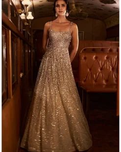 Nude Crystal Gown