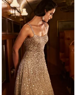 Nude Crystal Gown