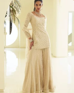 Nude Dori Sharara Set